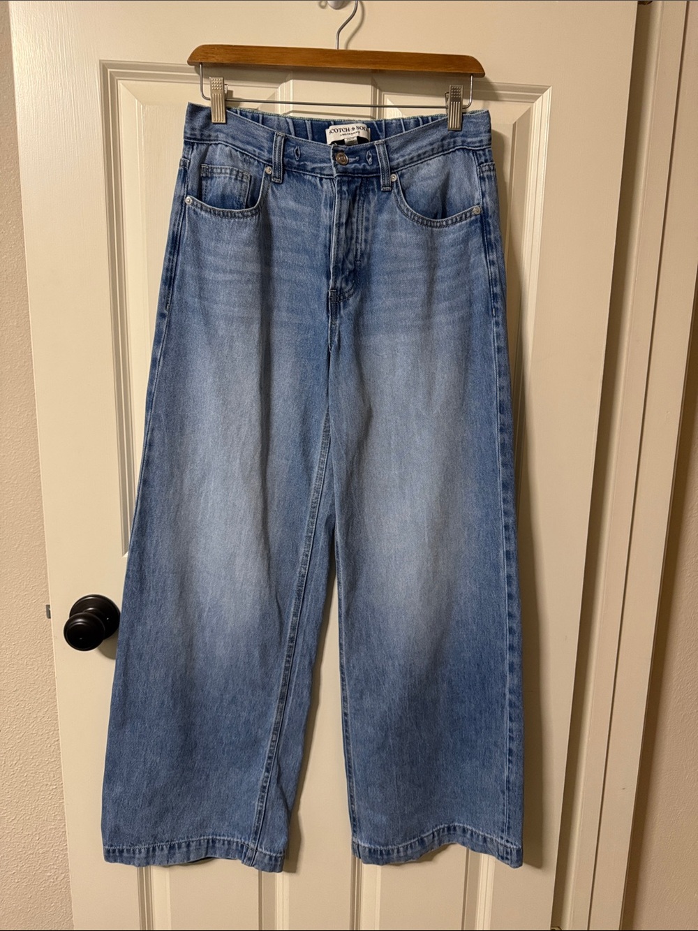 Scotch & Soda The Wave Wide-Leg Jeans in Light Blue